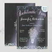 Bachelorette Party | Moonlight Mason Jar Kaart (Voorkant / Achterkant)