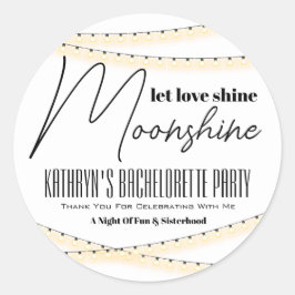 Bachelorette Party Moonshine Favor Label
