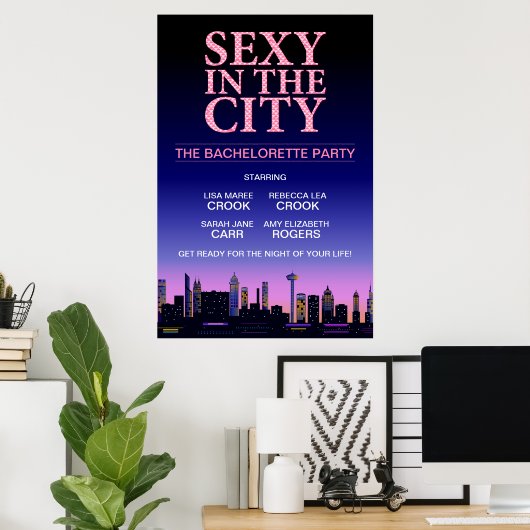 Bachelorette Party Movie Poster V2 (Thuiskantoor)