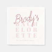 Bachelorette Party Napkins - Brody Servet (Voorkant)