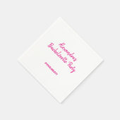 Bachelorette Party Napkins met Hashtag Pink Servet (Hoek)