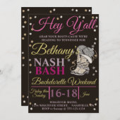 Bachelorette Party Nash Bash Custom Kaart (Voorkant / Achterkant)