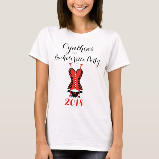 Bachelorette Party Naughty T-shirt (Voorkant)
