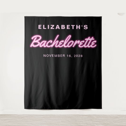 Bachelorette Party Neon Lichtjes Wandkleed (Voorkant)