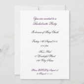 Bachelorette Party nodigt Kaart (Achterkant)