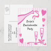 Bachelorette Party nodigt uit Uitnodiging Briefkaart (Voorkant / Achterkant)