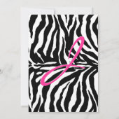 Bachelorette Party nodigt Zebra roze juwelen uit 8 Kaart (Achterkant)