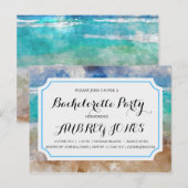 Bachelorette Party of Tropical Island Uitnodiging Briefkaart (Voorkant / Achterkant)