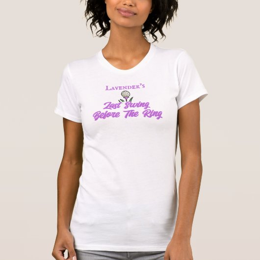 Bachelorette Party of Vrijgezellenfeest Golflavend T-shirt (Voorkant)