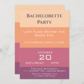 Bachelorette Party-Oogst Palet- Kaart (Voorkant / Achterkant)