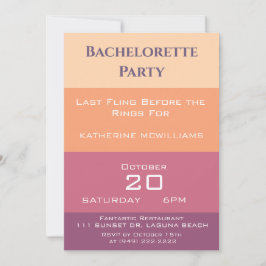 Bachelorette Party-Oogst Palet- Kaart