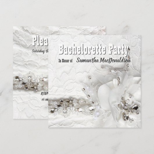 Bachelorette party over acs en diamante jurk kaart (Voorkant / Achterkant)