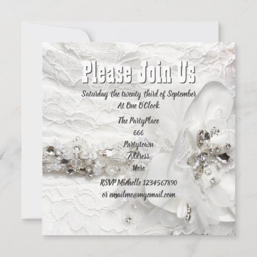 Bachelorette party over acs en diamante jurk kaart (Achterkant)