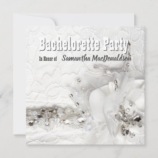 Bachelorette party over acs en diamante jurk kaart (Voorkant)
