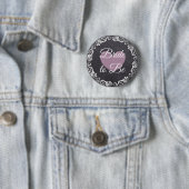Bachelorette-party over Chalkboard Style Ronde Button 5,7 Cm (In situ)