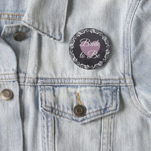 Bachelorette-party over Chalkboard Style Ronde Button 5,7 Cm (In situ)