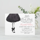 Bachelorette party over de kleine zwarte dress op  kaart (Staand voorkant)