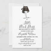 Bachelorette party over de kleine zwarte dress op kaart (Voorkant)