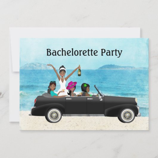 Bachelorette party over het huwelijk op bestemming kaart (Voorkant)