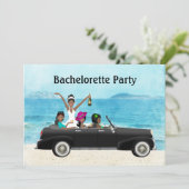 Bachelorette party over het huwelijk op bestemming kaart (Staand voorkant)