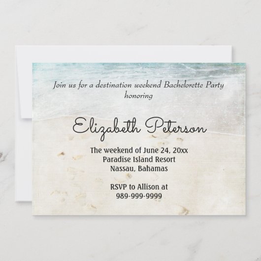 Bachelorette party over het huwelijk op bestemming kaart (Achterkant)