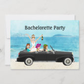 Bachelorette party over het huwelijk op bestemming kaart (Voorkant)