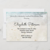 Bachelorette party over het huwelijk op bestemming kaart (Achterkant)