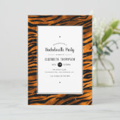 Bachelorette party over zwarte en koperen tijger kaart (Staand voorkant)