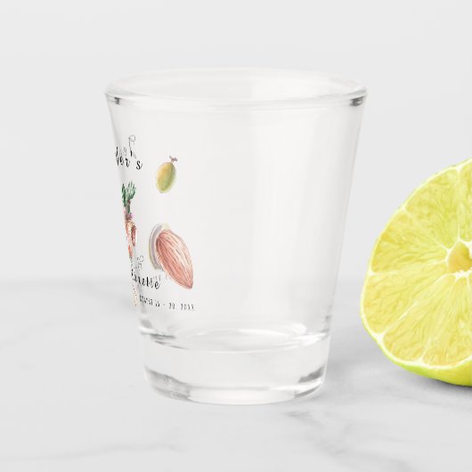 Bachelorette party over zwarte en witte weekendrei shot glas (Rechts)