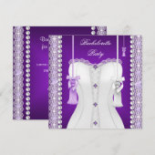 Bachelorette Party Paars Lila Corset Tassels Kaart (Voorkant / Achterkant)