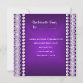 Bachelorette Party Paars Lila Corset Tassels Kaart (Achterkant)