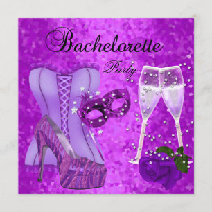 Bachelorette Party Paarse Masker Schoenen Corset Kaart