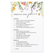 Bachelorette Party Phone Game Wildbloemen Flyer