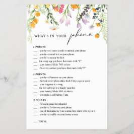 Bachelorette Party Phone Game Wildbloemen Flyer