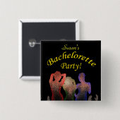 Bachelorette Party Pin Back Button Sjabloon (Voorkant /achterkant)