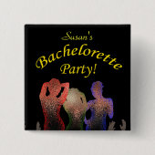Bachelorette Party Pin Back Button Sjabloon (Voorkant)