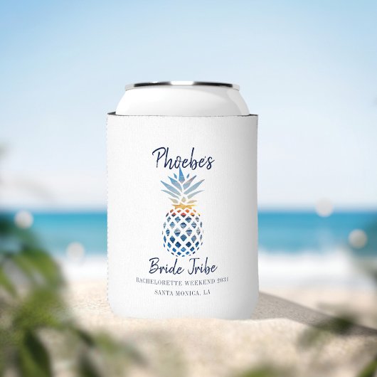 Bachelorette Party Pineapple Coastal Sunset Custom Blikjeskoeler