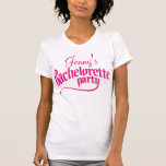 Bachelorette Party Pink Devil T-shirt<br><div class="desc">Laat de kleine duivel los met deze bachelorette-partij spaghetti-riem.</div>