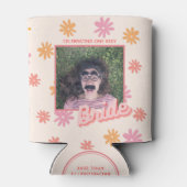 Bachelorette Party Pink Retro Daisy Koelbox Blikjeskoeler (Achterkant)