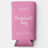 Bachelorette Party - Pink & White - Weddenschap Seltzer Blikjeskoeler (Voorkant)