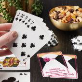 Bachelorette Party Poker White and Pink Bride Pokerkaarten (Insitu)