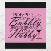 Bachelorette party quote wijn etiket (Enkel label)