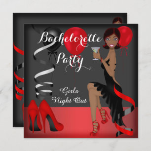 Bachelorette Party Red Black Shoe High Heed 3 Kaart