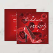 Bachelorette Party Red Roses Hi Hiel Shoe Kaart (Voorkant / Achterkant)