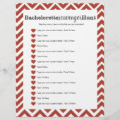 Bachelorette Party Red Scavenger Hunt Game (Voorkant)