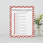Bachelorette Party Red Scavenger Hunt Game (Staand voorkant)