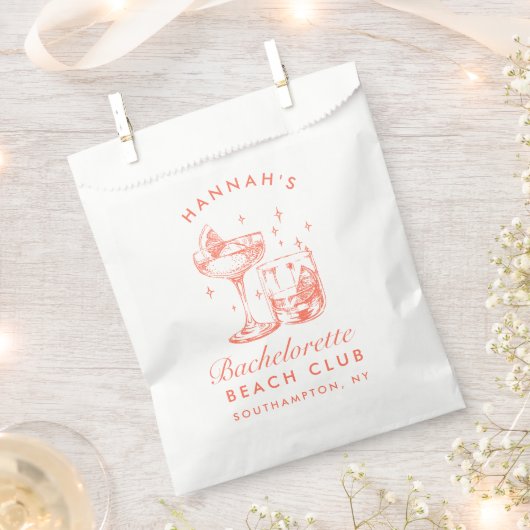 Bachelorette Party Retro Cocktail Sinaasappel Brui Bedankzakje (Geknipt)