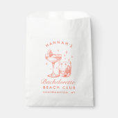 Bachelorette Party Retro Cocktail Sinaasappel Brui Bedankzakje (Voorkant)