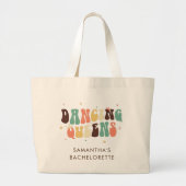 Bachelorette Party Retro DansQueens Custom Grote Tote Bag (Voorkant)
