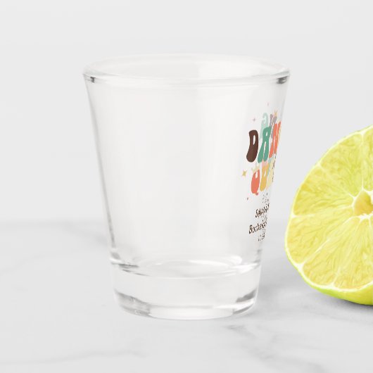 Bachelorette Party Retro Disco Custom Shot Glass Shot Glas (Links)